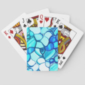 Jeu De Cartes Pierre ronde dans des tons similaires à l'aquamari (dos)