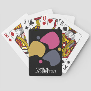 Jeu De Cartes Pierres Lisses Biologiques et Points Rose Violet J