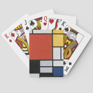 Jeu De Cartes Piet Mondrian Rouge Bleu Jaune Art Abstrait