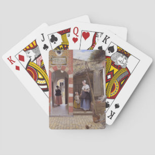 Jeu De Cartes Pieter de Hooch- Cour d'une maison à Delft