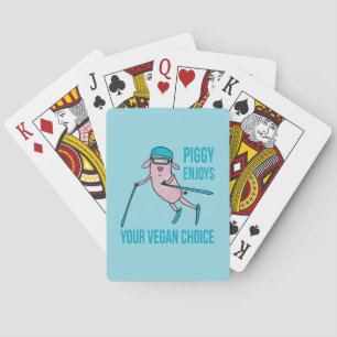 Jeu De Cartes Piggy apprécie votre choix vegan -