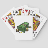 Jeu De Cartes Pile d'argent avec pièces de monnaie (dos)