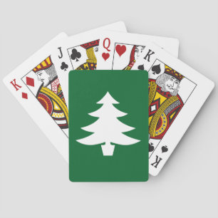 Jeu De Cartes Pin blanc sur Arrière - plan vert de la forêt