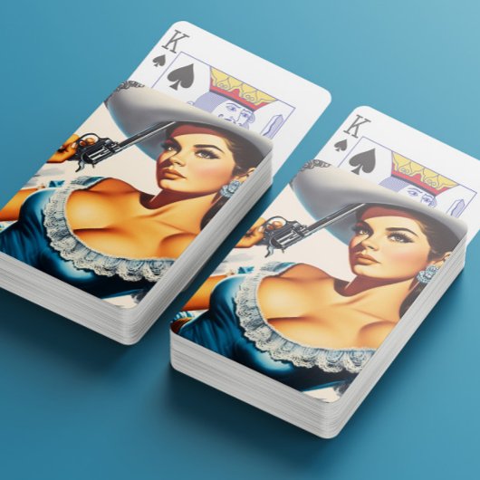 Jeu De Cartes Pin-up rétro Far West