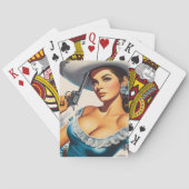 Jeu De Cartes Pin-up rétro Far West (dos)