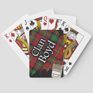 Jeu De Cartes Pinceau de peinture tartan du clan écossais Boyd