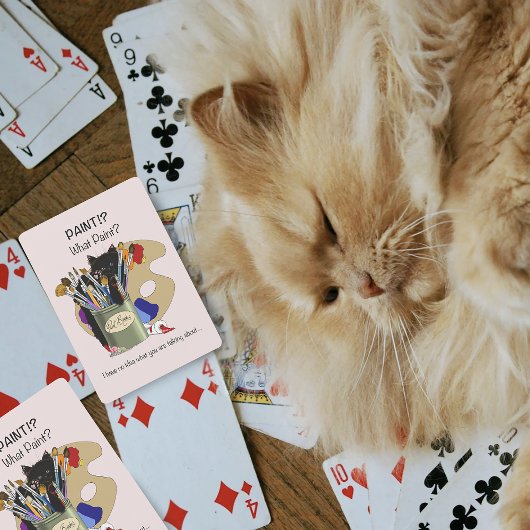 Jeu De Cartes Pinceaux palette Noir Kitten Artiste