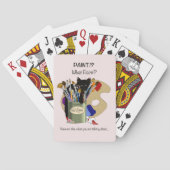 Jeu De Cartes Pinceaux palette Noir Kitten Artiste (dos)