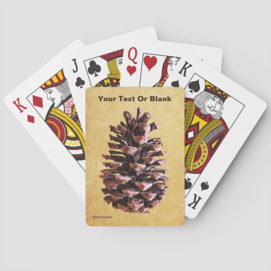 Jeu De Cartes Pine Cône Sur Papier Vintage (dos)