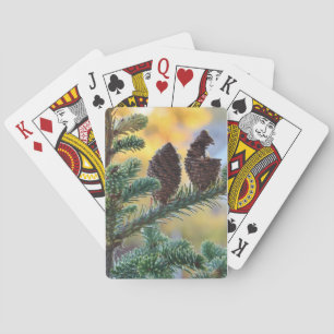Jeu De Cartes Pine cônes Bois paysage naturel
