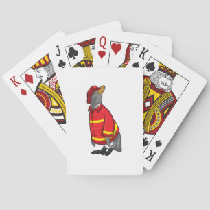 Jeu De Cartes Pingouin as Firefighter with Helmet