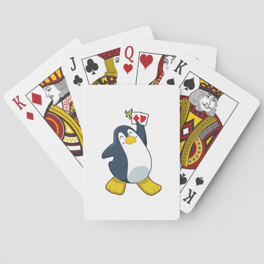 Jeu De Cartes Pingouin au Poker avec cartes de Poker (dos)