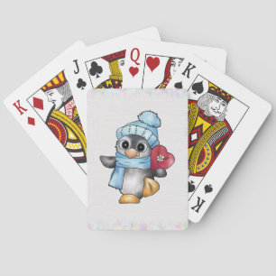 Jeu De Cartes Pingouin avec coeur