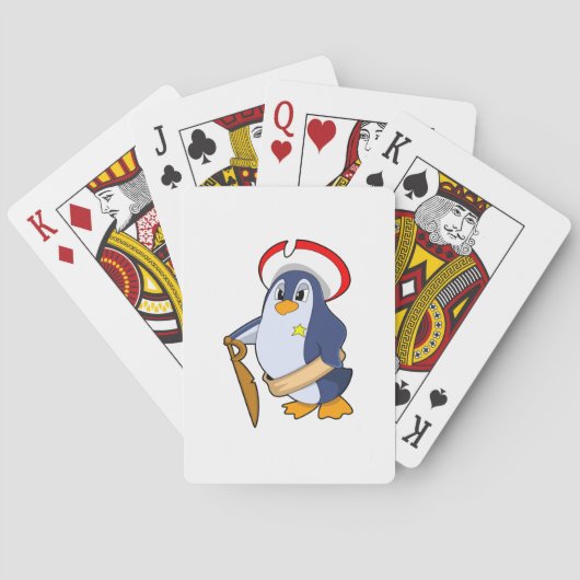 Jeu De Cartes Pingouin comme pirate avec Casquette (dos)
