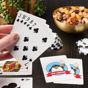Jeu De Cartes Pingouin cool tenant de la crème glacée