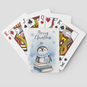 Jeu De Cartes Pingouin de Noël aquarelle