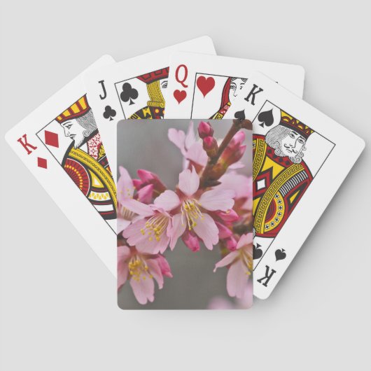 Jeu De Cartes Pink Against A Gray Sky Japanese Cherry Blossoms (dos)