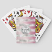 Jeu De Cartes Pink Blush Silver Stripes Monogramme (dos)