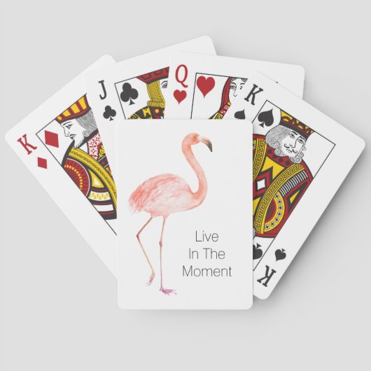 Jeu De Cartes Pink Flamingos Personalized  (dos)
