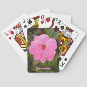 Jeu De Cartes Pink Flower personnalisées jouer aux cartes