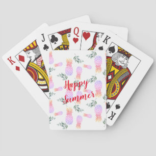 JEU DE CARTES PINK & ORANGE PINEAPPLE HEUREUX ÉTÉ