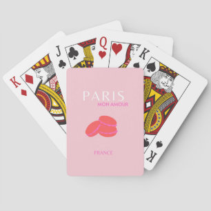 Jeu De Cartes Pink Paris Travel Art Preppy Macarons