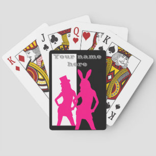 Jeu De Cartes Pink party Girl silhouette