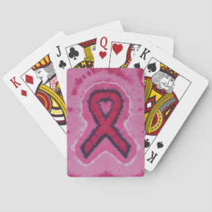 Jeu De Cartes Pink Ribbon Tie Dye Bicyclette Jouer Cartes