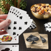 Jeu De Cartes Pique noir sur fond doré (In Situ)