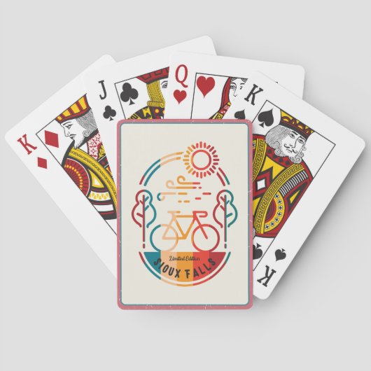 Jeu De Cartes Piste cyclable Retro Sioux Falls (dos)