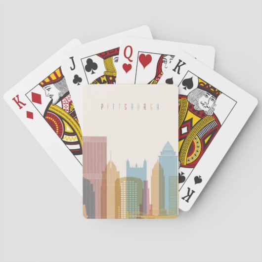 Jeu De Cartes Pittsburgh, Pennsylvanie | Ville Skyline (dos)