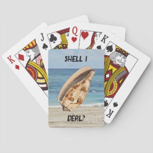 Jeu De Cartes Plage amusante et Shell Poker ou cartes de nuit de