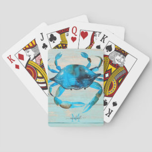 Jeu De Cartes Plage Aquarelle Crabe Vélos Jouer Cartes