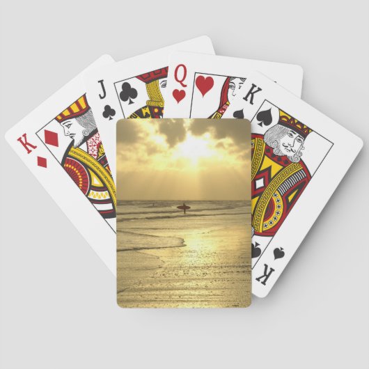 Jeu De Cartes Plage au coucher du soleil (dos)