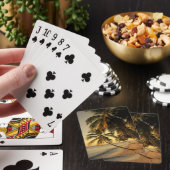 Jeu De Cartes Plage au coucher du soleil, Trinité (In Situ)