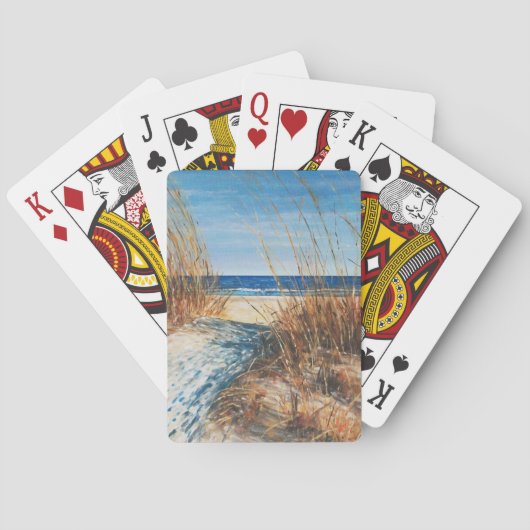 Jeu De Cartes Plage Belle Dunes De Sable Peinture (dos)