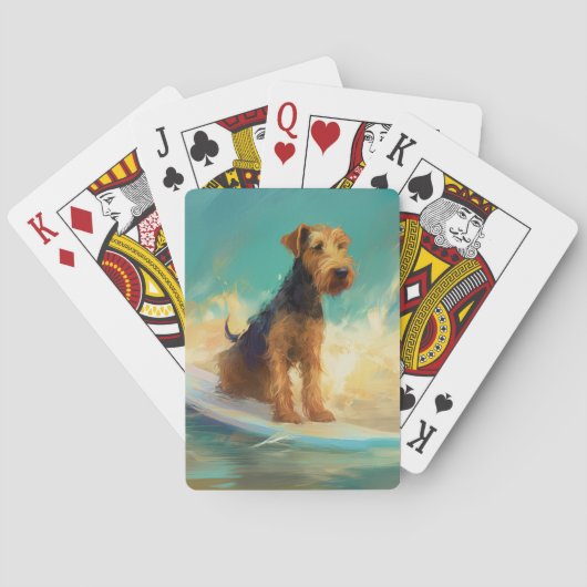 Jeu De Cartes Plage d'Airedale Surf Painting (dos)