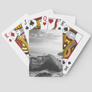 Jeu De Cartes Plage de Corona Del Mar, petite plage noire et bla
