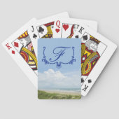 Jeu De Cartes Plage de Monogram bleu avec dune de sable Personna (dos)