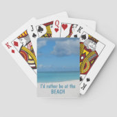 Jeu De Cartes Plage, eau turquoise, sable (dos)