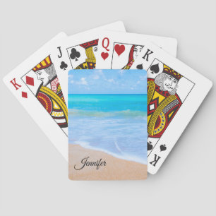 Jeu De Cartes Plage Extraordinaire Scène tropicale Photo personn