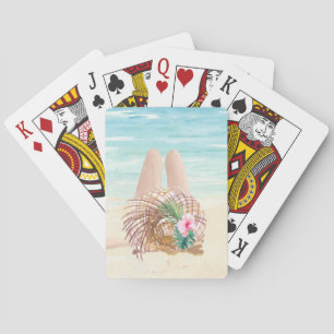 Jeu De Cartes Plage Jouer des cartes avec beauté bain
