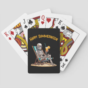 Jeu De Cartes Plage Lounge Squelette Halloween