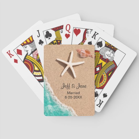 Jeu De Cartes Plage Mariage Thème Jouer Cartes (dos)