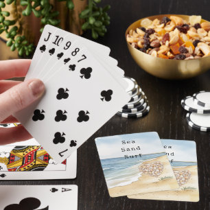 Jeu De Cartes Plage Océan Coquillages Cœur