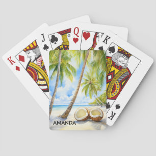 Jeu De Cartes Plage, Palmiers, Cocotiers Jouer Aux Cartes