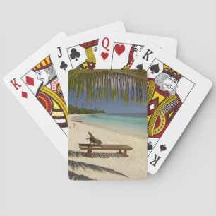 Jeu De Cartes Plage, palmiers et transat