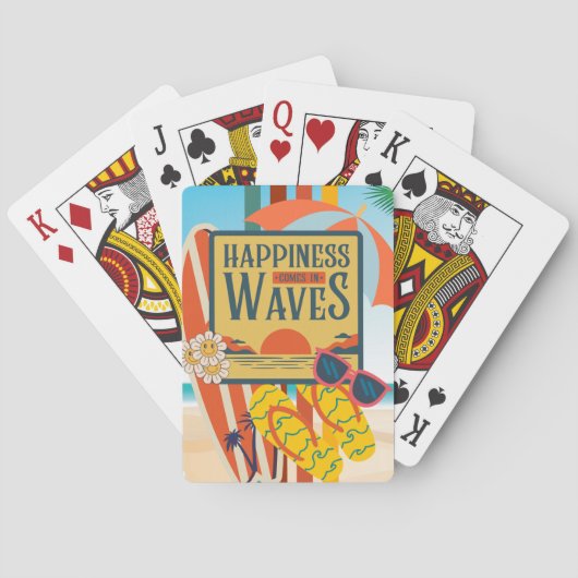 Jeu De Cartes Plage rétro jouer aux cartes (dos)