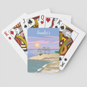 Jeu De Cartes Plage Sunset Personnalisé Classic Playing Cartes