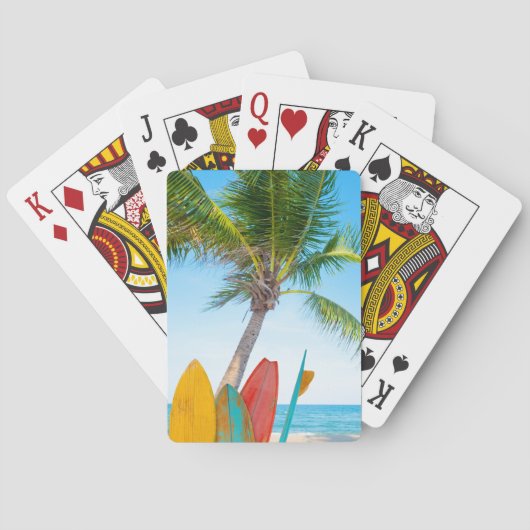 Jeu De Cartes Plage Tropical Surfboard (dos)